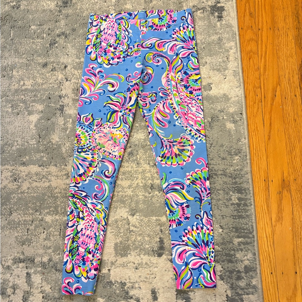 Lilly Pulitzer Girl’s Leggings in Mermaid Grotto print. Size Large- 8/10